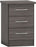 Nevada Black Wood Grain Coloured Bedroom Set