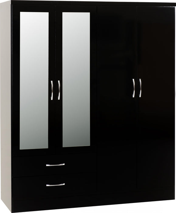 Nevada Black Gloss Bedroom Furniture