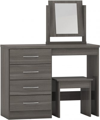 Nevada Black Wood Grain Coloured Bedroom Set