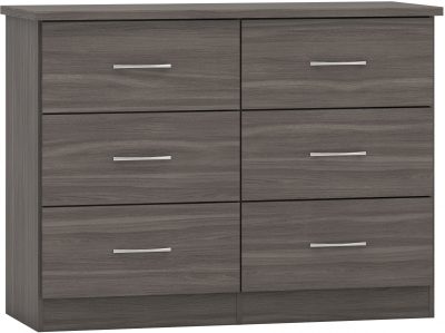 Nevada Black Wood Grain Coloured Bedroom Set