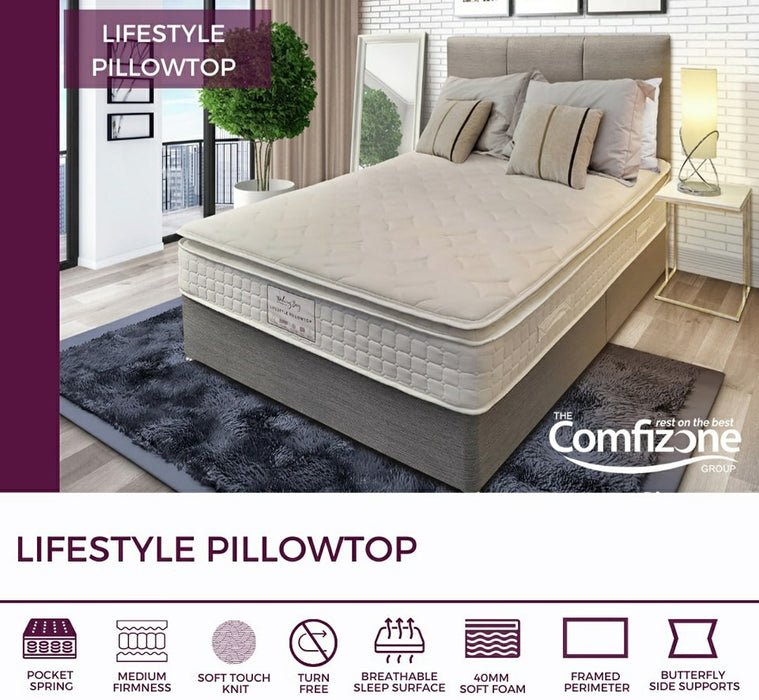 Comfizone Lifestyle Pocket Sprung Pillow Top Mattress