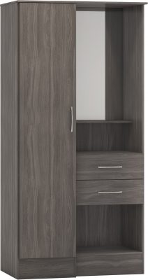 Nevada Black Wood Grain Coloured Bedroom Set